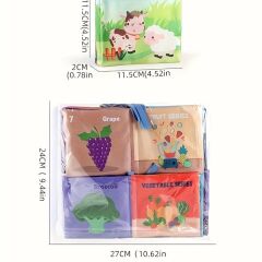 Bebekler İçin Hışırtılı İngilizce Bez Kitap Seti  (8 Adet)